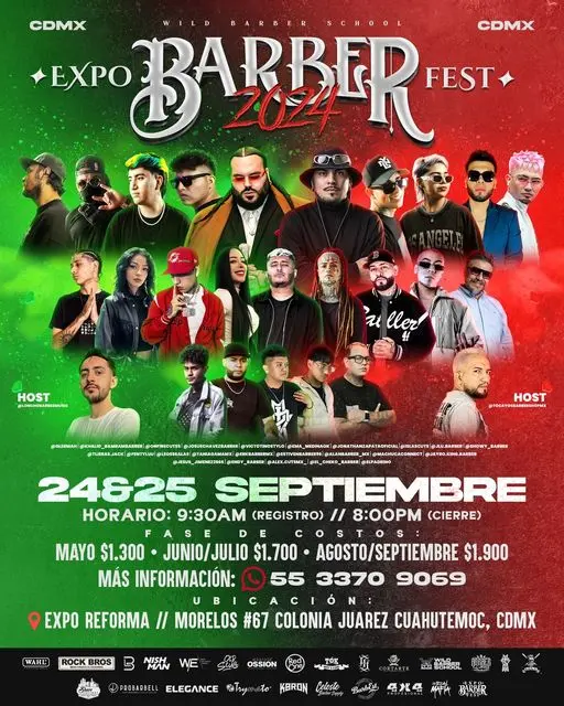 VEN Y ACTUALÍZATE con los mejores en la industria de la barbería. Este 24 y 25 de septiembre te tenemos preparada la fiesta de barbería más grande de Latinoamérica y tú puedes ser parte de ella.